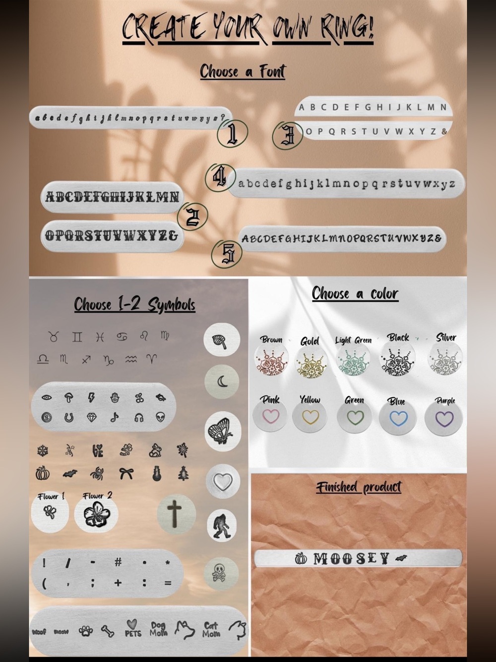 Aluminum Custom Text Rings - Picture 4 of 9